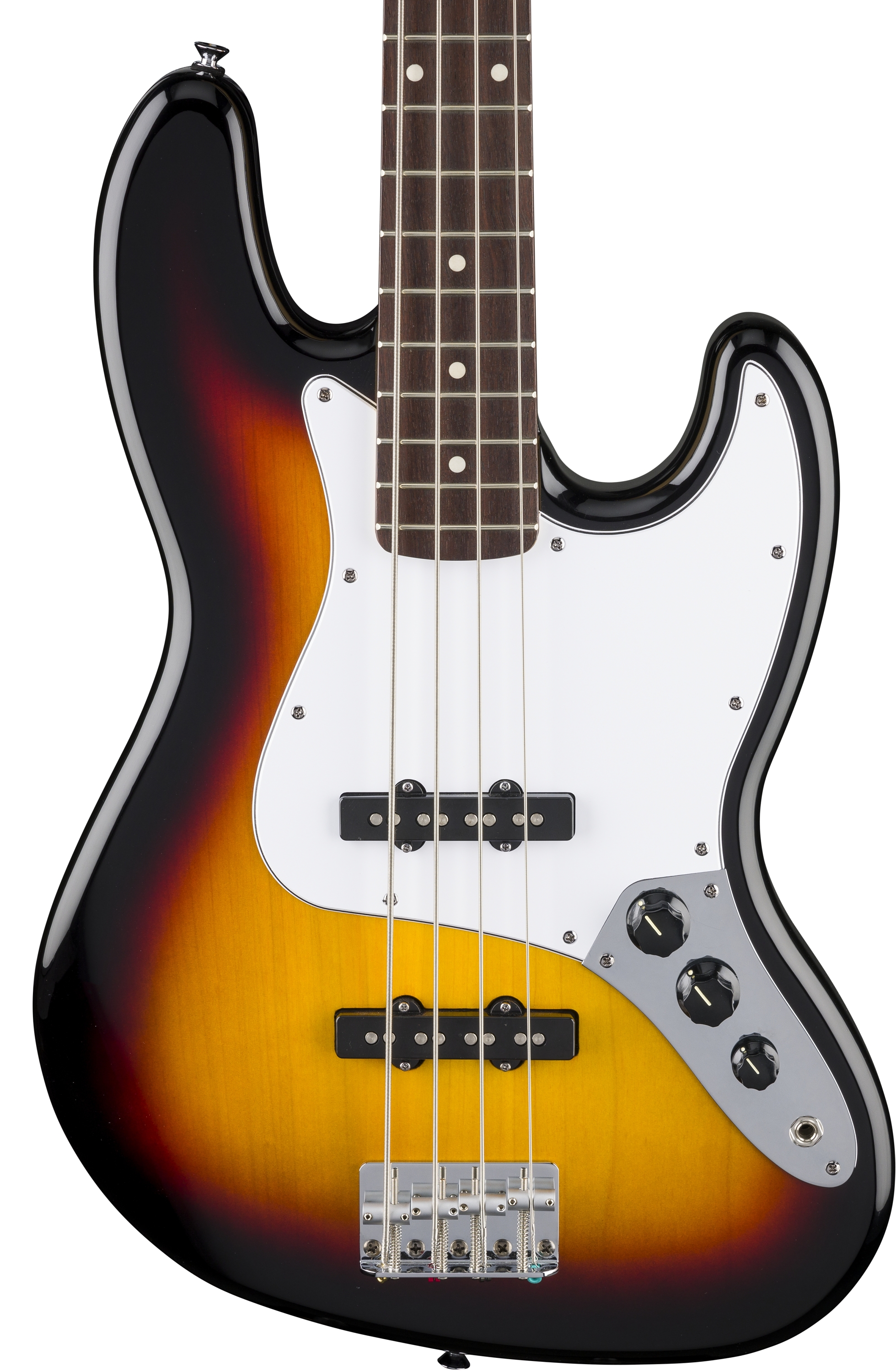Fender Standard Series Jazz Bass Guitar in 3-Tone Sunburst